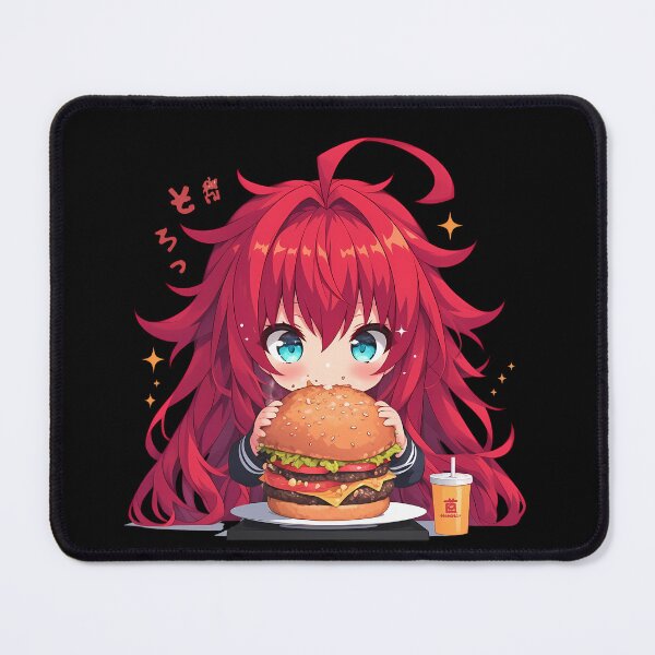 Item preview, Rias Gremory High School Dxd Anime Girl Kawaii Chibi Burger Sparkle Fantasy designed and sold by earlobejerk.