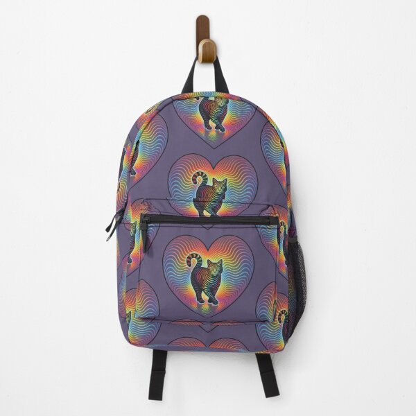 Item preview, Rainbow love cat (pride heart) designed and sold by Cathedral of Curiosity.