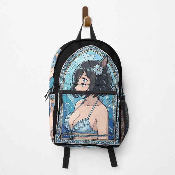 Item preview, Eishin Flash Uma Musume Aqua Stained Glass Portrait designed and sold by mildaclairmo.