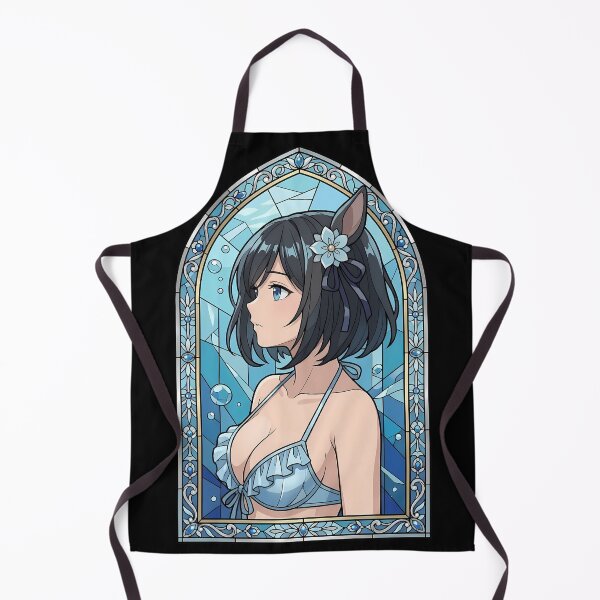 Item preview, Eishin Flash Uma Musume Aqua Stained Glass Portrait designed and sold by mildaclairmo.