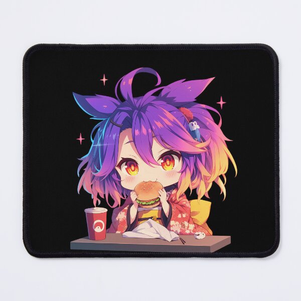 Item preview, Izuna Hatsuse No Game No Life Chibi Kawaii Burger Vibrant Anime Girl Fantasy Delight designed and sold by earlobejerk.