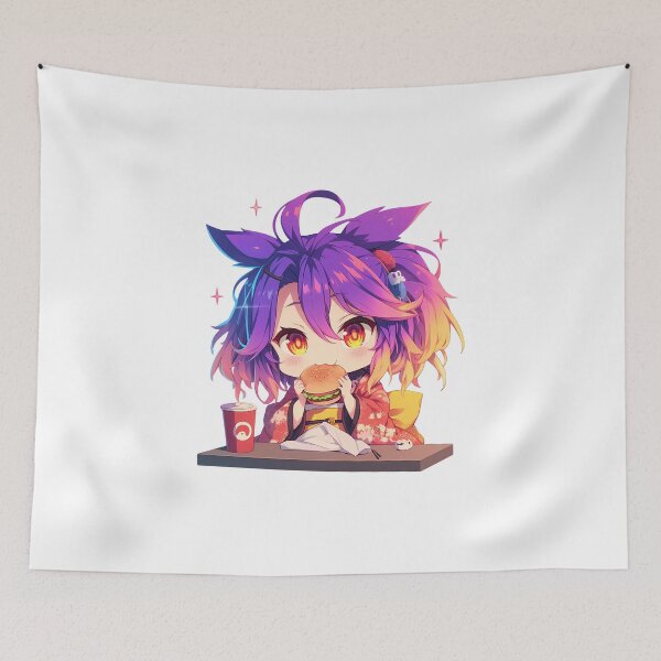 Artikelvorschau, Izuna Hatsuse No Game No Life Chibi Kawaii Burger Lebendiges Anime-Mädchen Fantasy-Genuss entworfen und verkauft von earlobejerk.