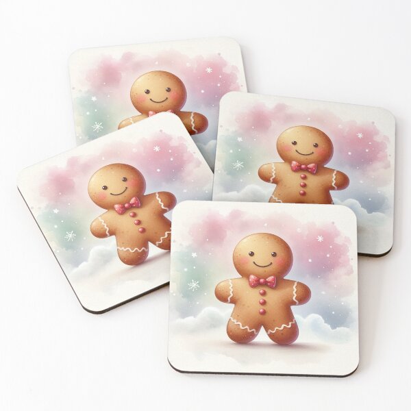 Item preview, Adorable Gingerbread Man Cookie - Christmas Watercolor Art designed and sold by Pioneer Spirit Market.
