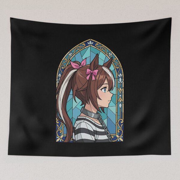 Item preview, Tokai Teio Uma Musume Captive Blue Stained Glass designed and sold by mildaclairmo.