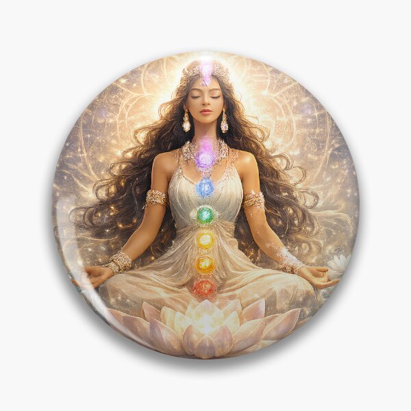 Item preview, Chakra Healing Goddess Meditating on Lotus designed and sold by ElisJurado.