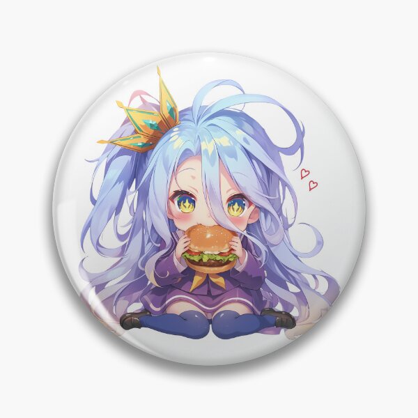 Item preview, Shiro No Game No Life Anime Girl Kawaii Chibi Burger Pastel Fantasy designed and sold by earlobejerk.