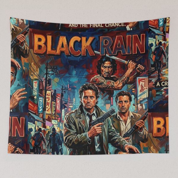 Item preview, A Crime. A Trap. A Cult. – Black Rain Fine Art Print designed and sold by Art's Diner.
