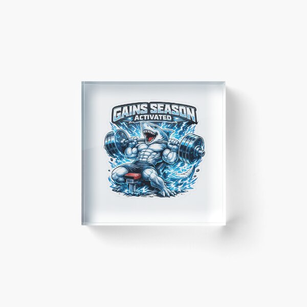 Item preview, Gains Season Activated - Funny Gym Shark Bodybuilding designed and sold by Digistore1221.