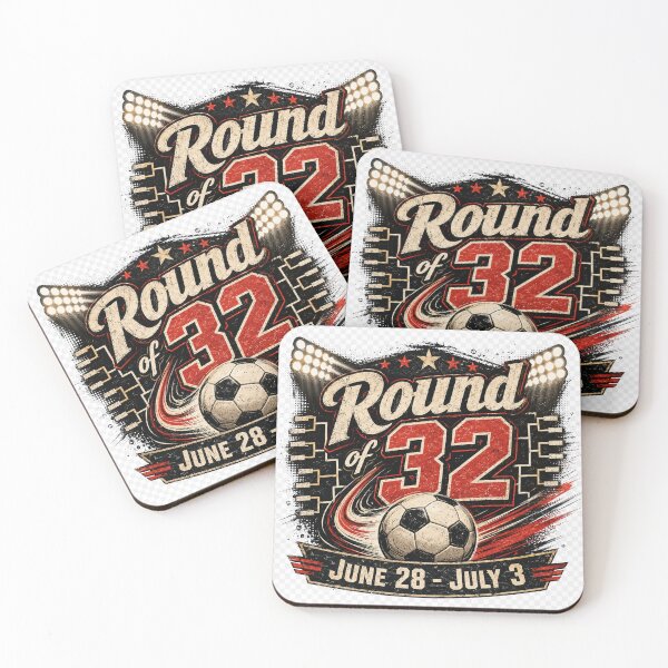 Item preview, Round of 32 June 28–July 3 – Soccer Knockout Stage Design designed and sold by MySheetMusicArt.