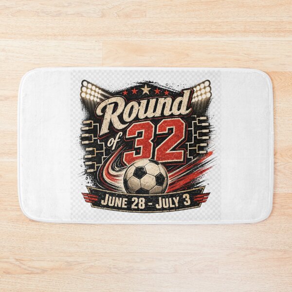 Item preview, Round of 32 June 28–July 3 – Soccer Knockout Stage Design designed and sold by MySheetMusicArt.