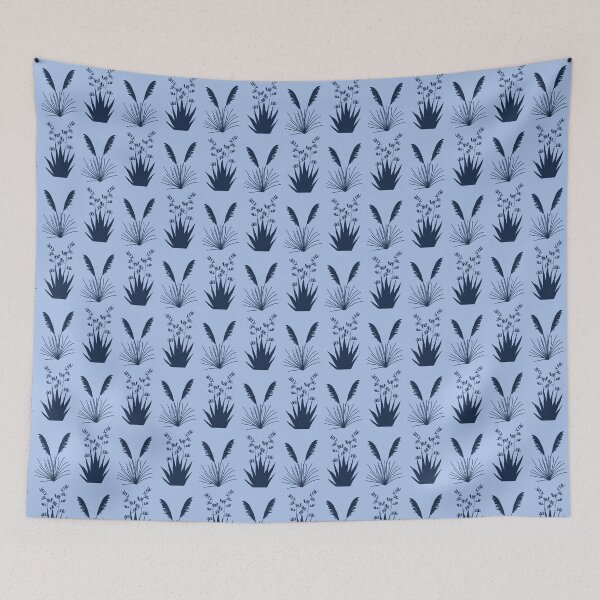 Item preview, Toitoi and flax on Blue designed and sold by DogwoodDesign.