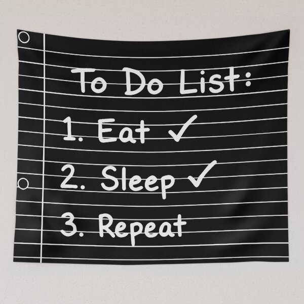 Item preview, To Do List Eat Sleep Repeat Minimalist Graphic T-Shirt designed and sold by ShirtRemarks.