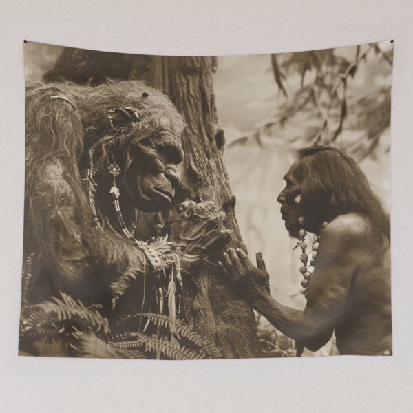 Item preview, Sasquatch Elder Vintage Forest Legend Art designed and sold by GSizzle1.