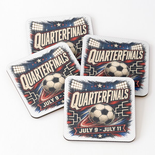 Item preview, Quarterfinals July 9–11 – Soccer Knockout Stage Design designed and sold by MySheetMusicArt.