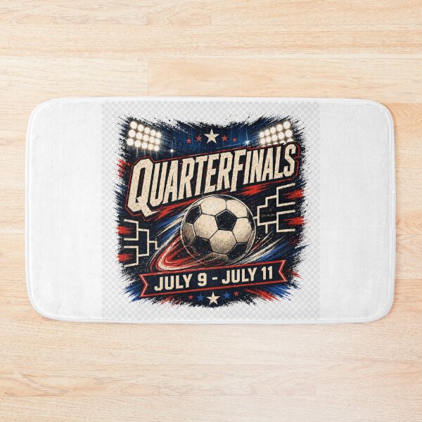Item preview, Quarterfinals July 9–11 – Soccer Knockout Stage Design designed and sold by MySheetMusicArt.
