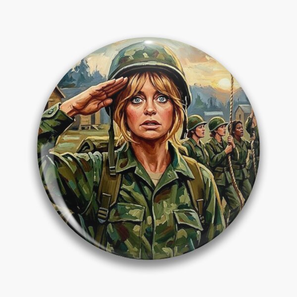Item preview, Her Biggest Adventure Was Joining the Army – Private Benjamin Fine Art Print designed and sold by Art's Diner.