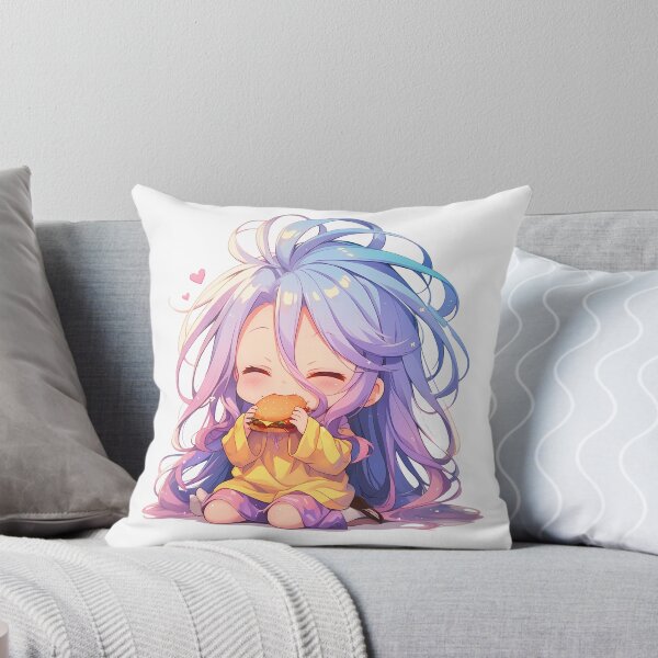 Item preview, Stephanie Dola No Game No Life Anime Girl Kawaii Chibi Burger Joyful Colorful designed and sold by earlobejerk.