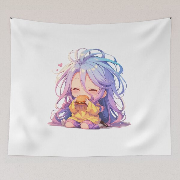 Item preview, Stephanie Dola No Game No Life Anime Girl Kawaii Chibi Burger Joyful Colorful designed and sold by earlobejerk.