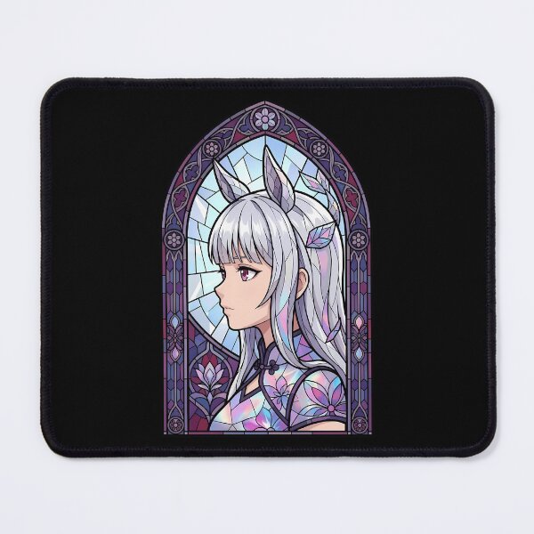 Item preview, Gold Ship Uma Musume Crystal Stained Glass Floral Profile designed and sold by mildaclairmo.