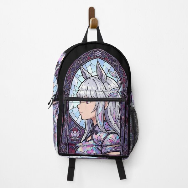 Item preview, Gold Ship Uma Musume Crystal Stained Glass Floral Profile designed and sold by mildaclairmo.