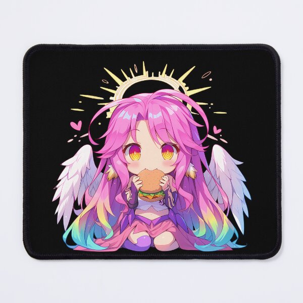 Item preview, Jibril No Game No Life Anime Girl Kawaii Chibi Burger Angelic Rainbow designed and sold by earlobejerk.