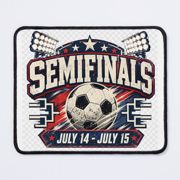 Item preview, Semifinals July 14–15 – Soccer Knockout Stage Design designed and sold by MySheetMusicArt.
