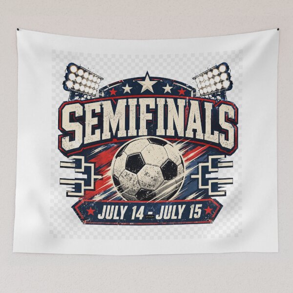 Item preview, Semifinals July 14–15 – Soccer Knockout Stage Design designed and sold by MySheetMusicArt.