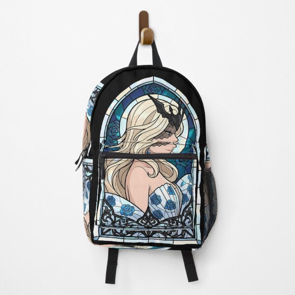 Item preview, Signora Genshin Impact Elegant Blue Rose Stained Glass designed and sold by mildaclairmo.