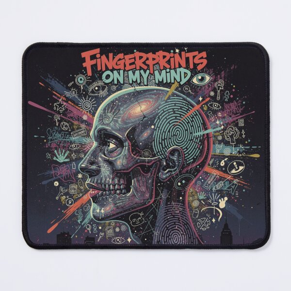 Item preview, Fingerprints On My Mind by Patxxv Psychedelic Cosmic Skull Artwork designed and sold by XXVSHIRT.