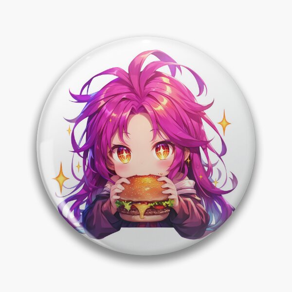 Item preview, Schwi Dola No Game No Life Anime Girl Kawaii Chibi Burger Cyber Glow designed and sold by earlobejerk.