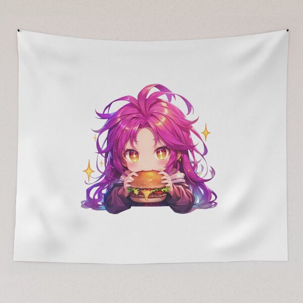 Artikelvorschau, Schwi Dola No Game No Life Anime Girl Kawaii Chibi Burger Cyber Glow entworfen und verkauft von earlobejerk.