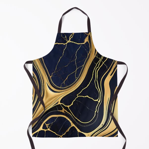 Item preview, Luxury Liquid Gold Navy Blue Marble Desk Mat Pattern designed and sold by CuteSlothWorld.