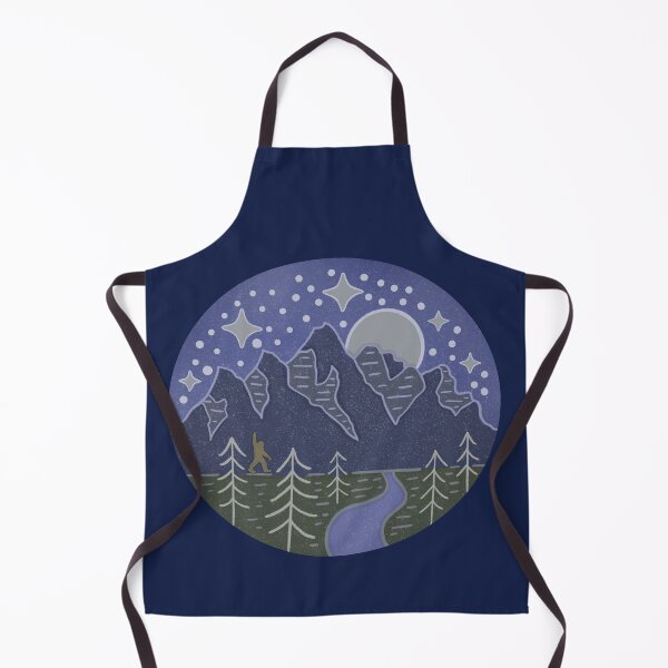Item preview, Bigfoot Under the Stars Cryptid Mountain Night Scene designed and sold by Whimsy Moth .