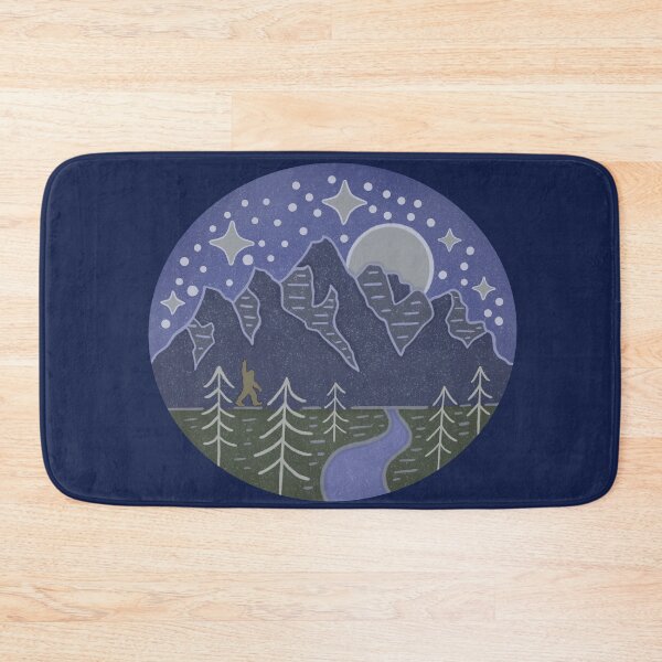 Item preview, Bigfoot Under the Stars Cryptid Mountain Night Scene designed and sold by Whimsy Moth .