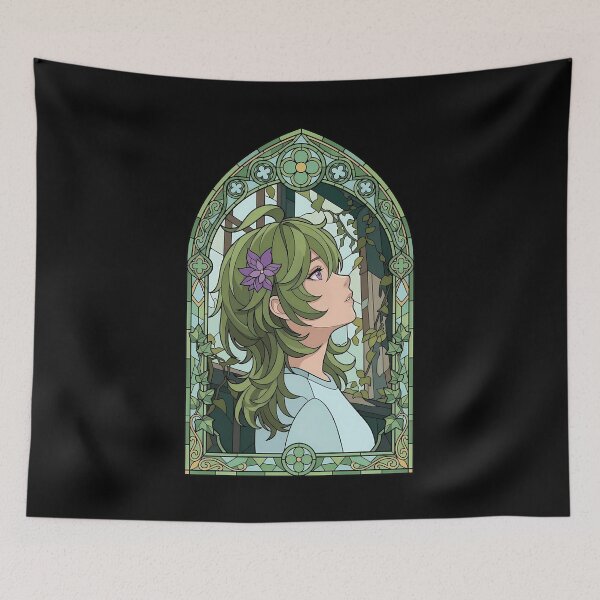 Item preview, Collei Genshin Impact Stained Glass Garden Window Reverie designed and sold by mildaclairmo.
