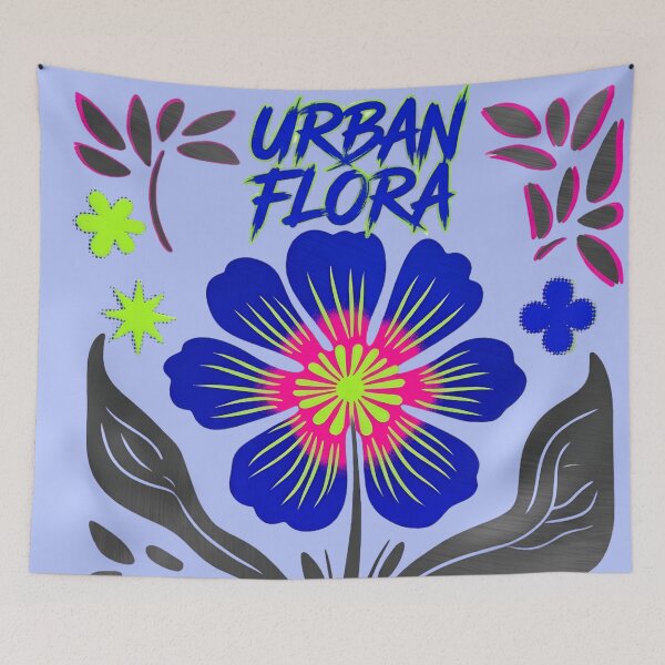 Item preview, Urban Flora Streetwear Graphic - Neon Botanical Art designed and sold by digitalbob60.