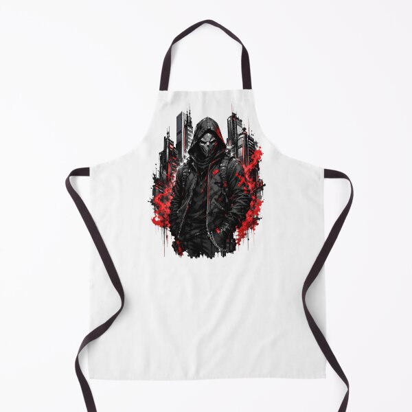 Item preview, Cyberpunk Masked Rogue Red Neon City designed and sold by Artmares.