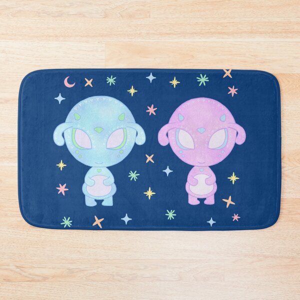 Item preview, Pastel Alien Twins Cute Kawaii UFO Sisters Art designed and sold by Whimsy Moth .