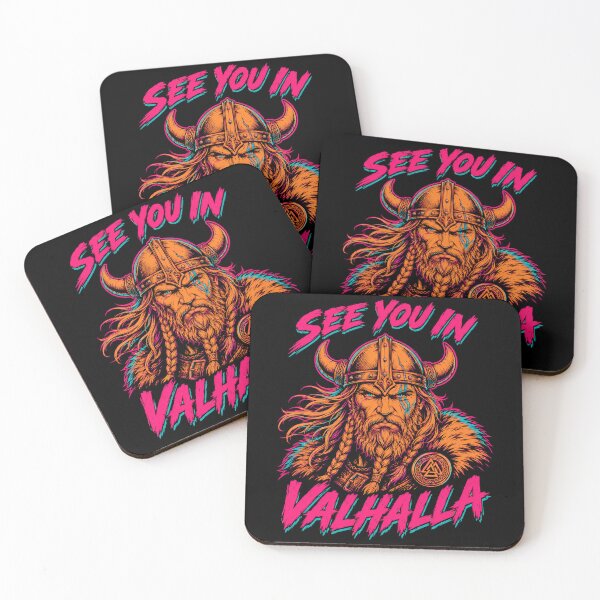 Item preview, See You in Valhalla Neon Viking Warrior designed and sold by Victor Shadehorn.