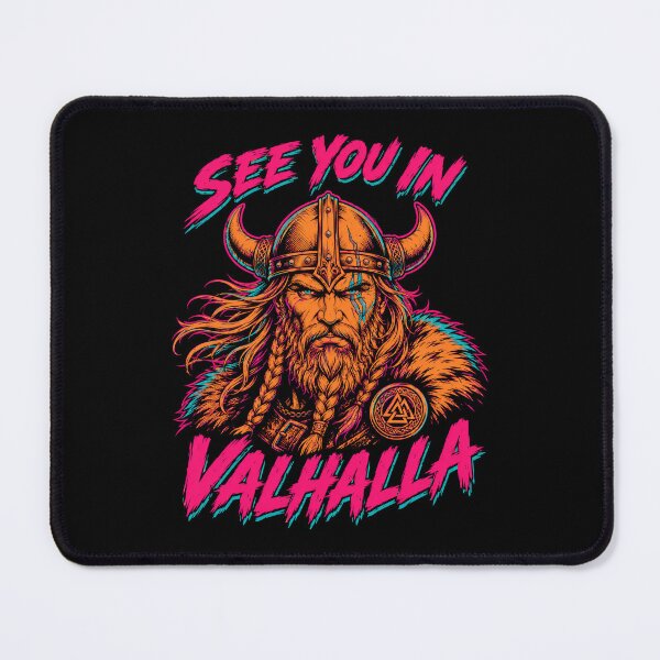 Item preview, See You in Valhalla Neon Viking Warrior designed and sold by Victor Shadehorn.