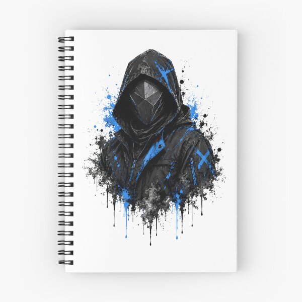 Item preview, Cyberpunk Hooded Mask Blue Streetwear Rogue designed and sold by Artmares.