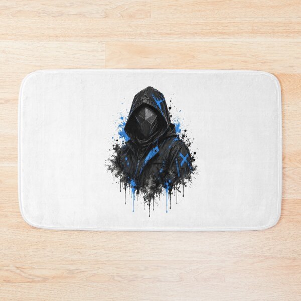 Item preview, Cyberpunk Hooded Mask Blue Streetwear Rogue designed and sold by Artmares.