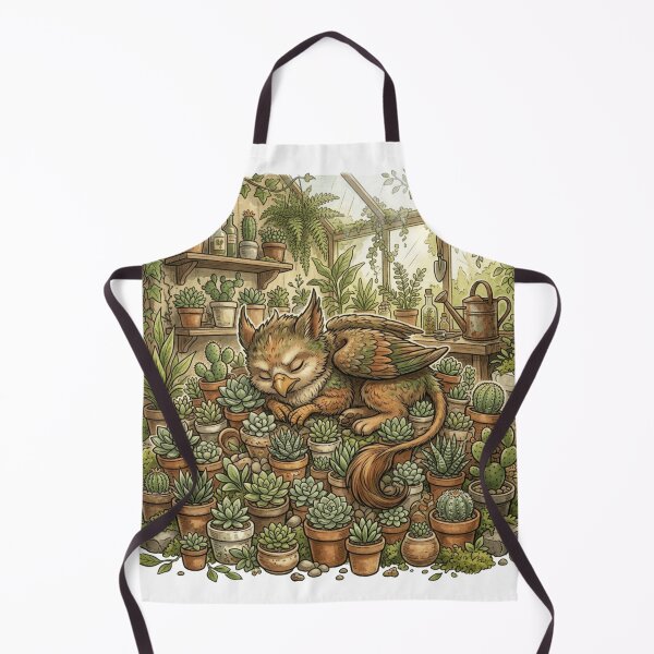 Item preview, Succulent Hoarder Griffin - Goblincore Fantasy Art designed and sold by Retro Mood Co.