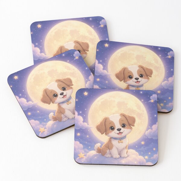 Item preview, Cute Moon Puppy Kawaii Pastel Dreamy Cartoon Dog designed and sold by LunaMochi.