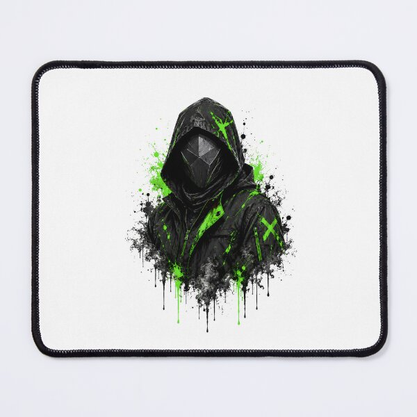 Item preview, Cyberpunk Hooded Mask Neon Green Rogue designed and sold by Artmares.