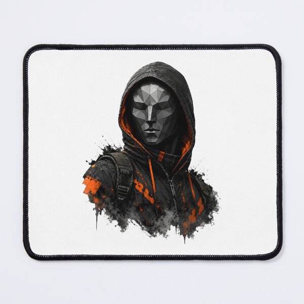 Item preview, Cyberpunk Hooded Mask Faceted Orange Rogue designed and sold by Artmares.