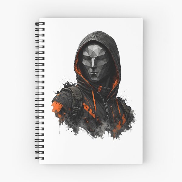 Item preview, Cyberpunk Hooded Mask Faceted Orange Rogue designed and sold by Artmares.