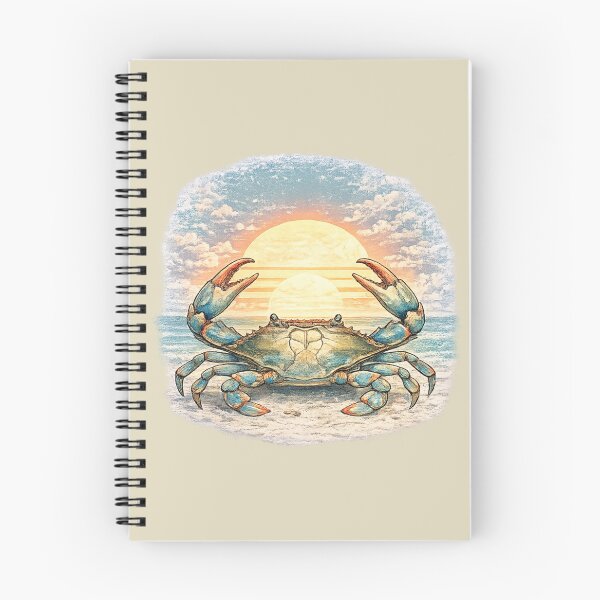 Item preview, Retro Florida Blue Crab Sunset designed and sold by piketo.