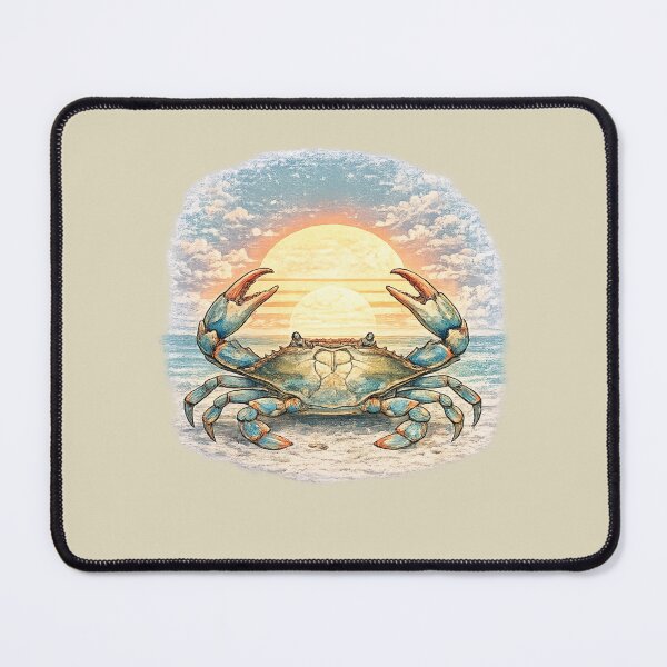 Item preview, Retro Florida Blue Crab Sunset designed and sold by piketo.