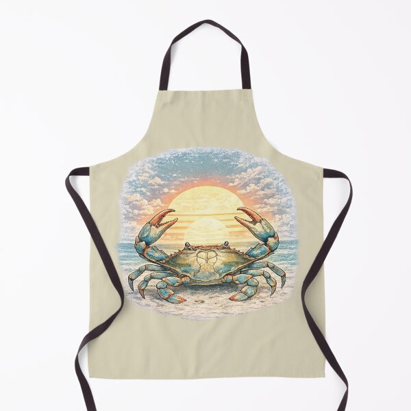 Item preview, Retro Florida Blue Crab Sunset designed and sold by piketo.